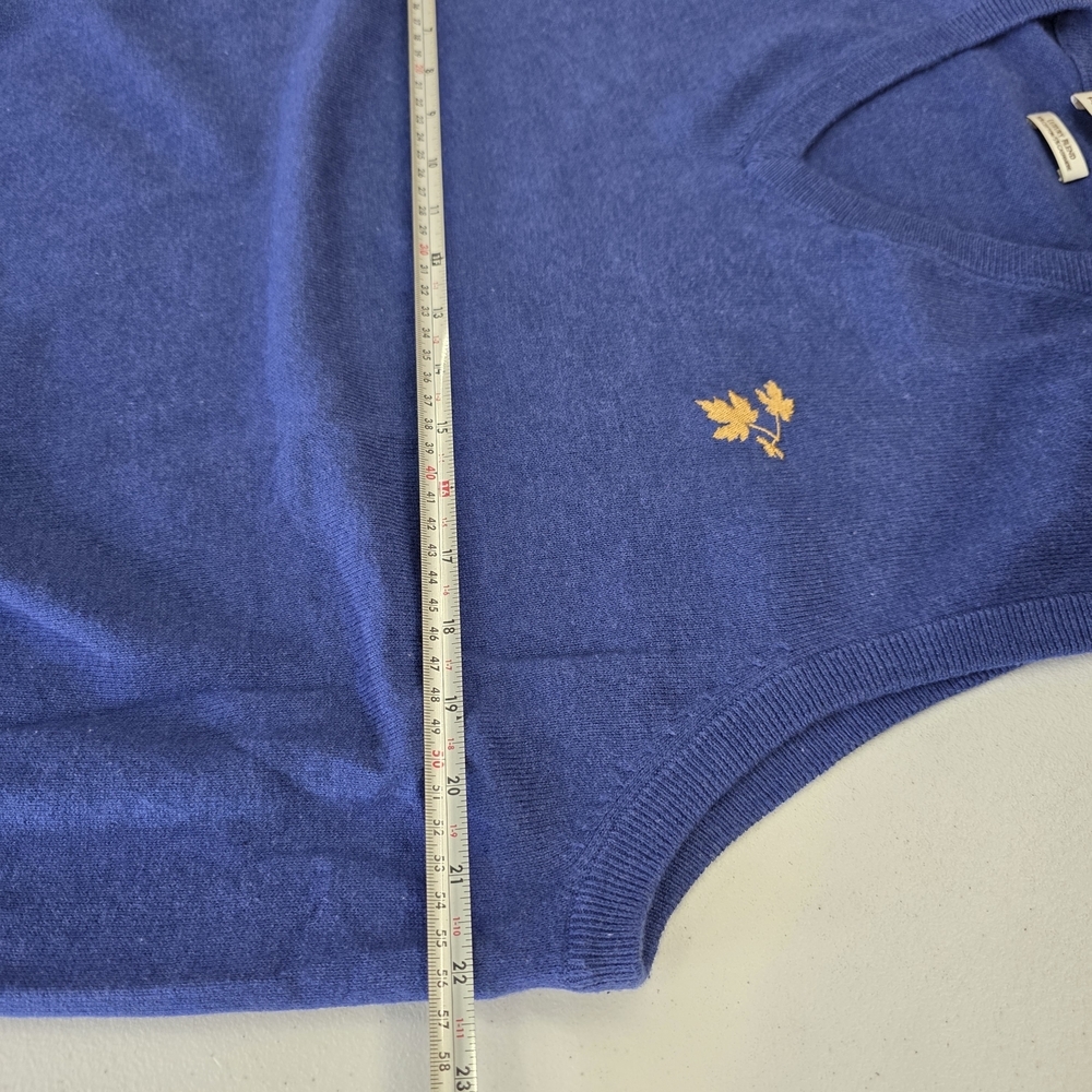 Peter Millar V-Neck  knitted cotton and cashmere blend Blue Sweater Vest - Picture 10 of 11
